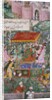 Babur receiving Uzbeck and Rajput envoys in a garden at Agra by Ram Das