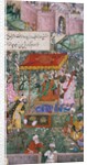 Babur receiving Uzbeck and Rajput envoys in a garden at Agra by Ram Das