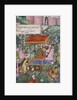 Babur receiving Uzbeck and Rajput envoys in a garden at Agra by Ram Das
