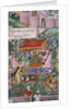 Babur receiving Uzbeck and Rajput envoys in a garden at Agra by Ram Das