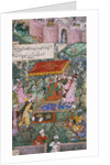 Babur receiving Uzbeck and Rajput envoys in a garden at Agra by Ram Das