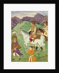 The Mughal Emperor Shah Jahan and one of his sons by Manohar