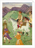 The Mughal Emperor Shah Jahan and one of his sons by Manohar