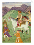 The Mughal Emperor Shah Jahan and one of his sons by Manohar