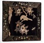 Square tray with Bird on a Flowering Branch. China, 16th century by Unknown