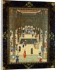 Miniature painting of a court scene by Haj Al Mulk