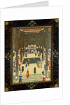 Miniature painting of a court scene by Haj Al Mulk