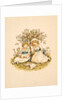 Two girls seated on the ground under a tree by Kate Greenaway