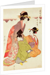 Courtesan, Attendant and Child by Kitagawa Utamaro