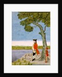 European Officer standing under a tree by a river. Murshidabad, India, late 18th century by Unknown