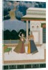 Girl & old woman take refuge from a storm. India, Mughal period, late 18th century by Unknown
