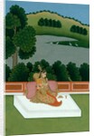 A lady playing the Vina. Murshidabad, India, mid-18th century by Unknown