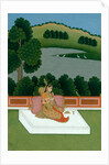 A lady playing the Vina. Murshidabad, India, mid-18th century by Unknown