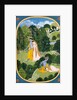 Radha and Krishna walking in a grove. Punjab Hills, India, 1810-12 by Unknown