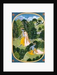 Radha and Krishna walking in a grove. Punjab Hills, India, 1810-12 by Unknown