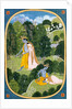 Radha and Krishna walking in a grove. Punjab Hills, India, 1810-12 by Unknown
