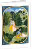 Radha and Krishna walking in a grove. Punjab Hills, India, 1810-12 by Unknown