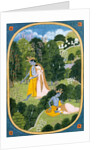Radha and Krishna walking in a grove. Punjab Hills, India, 1810-12 by Unknown