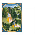 Radha and Krishna walking in a grove. Punjab Hills, India, 1810-12 by Unknown