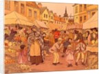 Fruit Stalls, illustration by Francis Donkin Bedford. England, 1899 by Francis Donkin Bedford
