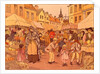 Fruit Stalls, illustration by Francis Donkin Bedford. England, 1899 by Francis Donkin Bedford