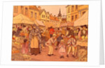 Fruit Stalls, illustration by Francis Donkin Bedford. England, 1899 by Francis Donkin Bedford