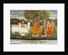 Krishna playing the flute to the gopis. Jaipur, India, 1840 by Unknown