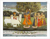 Krishna playing the flute to the gopis. Jaipur, India, 1840 by Unknown