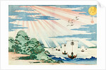 Ships entering Tempozan Harbour by Yashima Gakukei