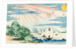 Ships entering Tempozan Harbour by Yashima Gakukei