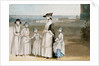 Three Daughters of The 2nd Earl of Waldegrave with Miss Keppel by Paul Sandby