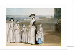 Three Daughters of The 2nd Earl of Waldegrave with Miss Keppel by Paul Sandby