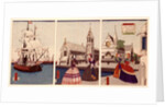 A Port in The United States. Japan, 19th century by Anonymous