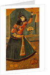 Lady Dancing and Playing Castanets. Iran, Qajar dynasty, 19th century by Unknown