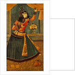Lady Dancing and Playing Castanets. Iran, Qajar dynasty, 19th century by Unknown