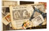 Trompe l'oeil, engravings and pages from books by Samuel Moore