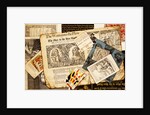 Trompe l'oeil, engravings and pages from books by Samuel Moore