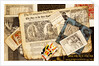Trompe l'oeil, engravings and pages from books by Samuel Moore