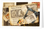 Trompe l'oeil, engravings and pages from books by Samuel Moore