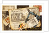 Trompe l'oeil, engravings and pages from books by Samuel Moore