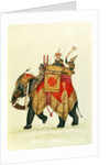Akbar II mounted on an elephant, Delhi Company School by Delhi Company School