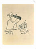 Edward Lear at 73 and a half & his cat Tofs at 16, Edward Lear, England, 19th century by Edward Lear