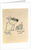 Edward Lear at 73 and a half & his cat Tofs at 16, Edward Lear, England, 19th century by Edward Lear