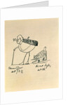 Edward Lear at 73 and a half & his cat Tofs at 16, Edward Lear, England, 19th century by Edward Lear