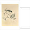 Edward Lear at 73 and a half & his cat Tofs at 16, Edward Lear, England, 19th century by Edward Lear