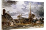 Salisbury Cathedral with Cottages by John Constable