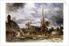 Salisbury Cathedral with Cottages by John Constable