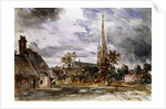 Salisbury Cathedral with Cottages by John Constable