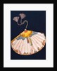 Fan depicting a topless woman with vines, leaves and grapes by Georges Barbier