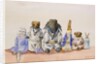 Page from an Album of Watercolours of Soft Toy Animals by E.L. Cattley
